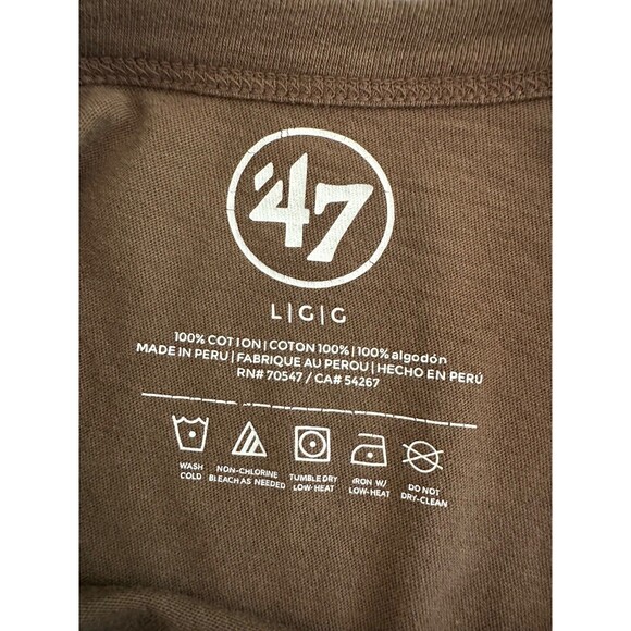 Cleveland Browns ‘47 Brand Mens Size Large Brown T-Shirt - Picture 5 of 7